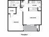One Bed One Bath Floorplan I One Bed One Bath Floorplan I with 624 square feet, at Charbonneau, Seattle, WA